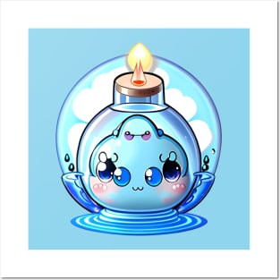 H2O Bubbles - The Adorably Atomic Hydrogen Posters and Art